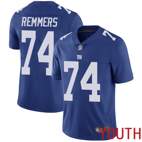 Youth New York Giants #74 Mike Remmers Royal Blue Team Color Vapor Untouchable Limited Player Football NFL Jersey->youth nfl jersey->Youth Jersey